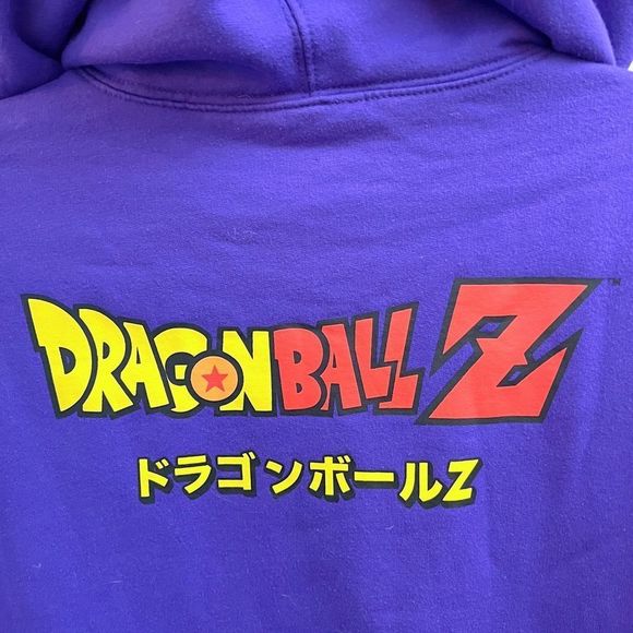Dragon Ball Z Purple Hooded Sweatshirt Size S GUC Goku Vegeta Gohan Goten Trunks - Picture 6 of 8
